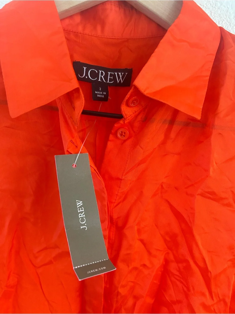 J. Crew orange Button-Down Casual Shirt